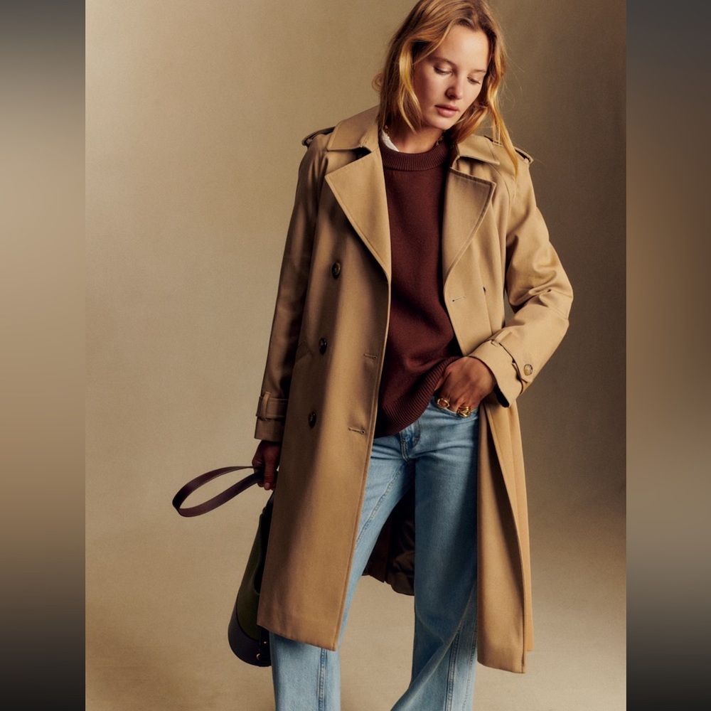 Sézane Scott Trench in camel